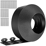 GreenWhim Garden Edging Border 32ft 10M Plastic Flexible Lawn Edging 10CM High with 40 Securing Pegs for Landscaping Flower Beds and Garden Borders (Black)