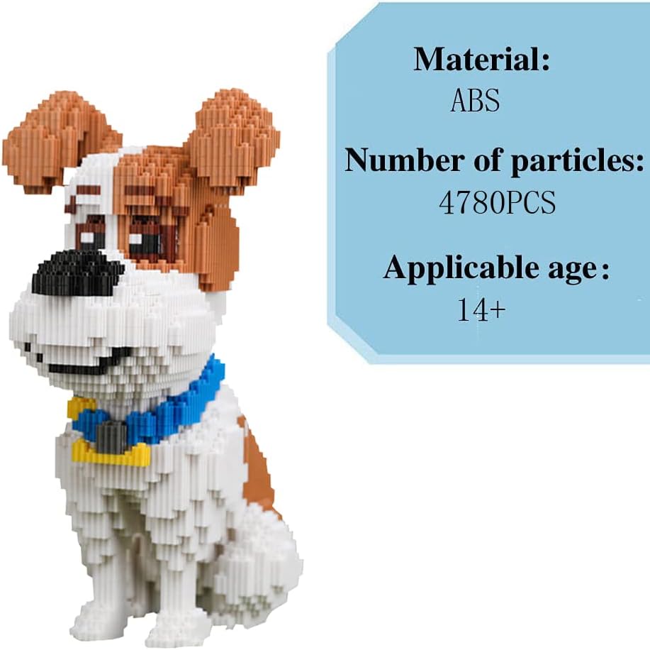 Miniatura 5 de Juego de microbloques de construcción de perros de construcción de ladrillos de juguete 3D para niños o adultos Mike Dog (grande) 4780PCS