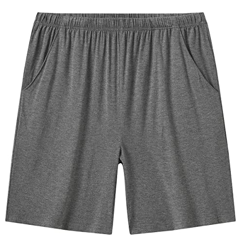 Mofiz Mens Pajama Sets Soft Comfy Sleep Lounge Shorts Tops Tshirts Pjs Sets Dry Fit Pyjamas Night Suits Cool Summer Sets Size L Dark Gray #TOP2