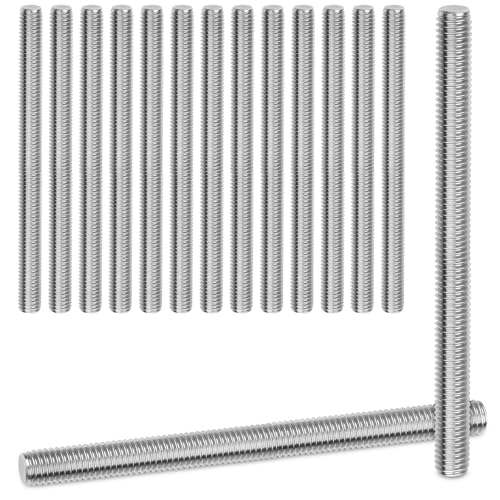 15 Pièces Tiges Filetées M8x100mm Tige Filetée Acier Inoxydable 304 A2 V2A Filetage Continu Tiges Filetées Tige Filetée Continue pour Bricolage Industrie Assemblages Vissés Appareils