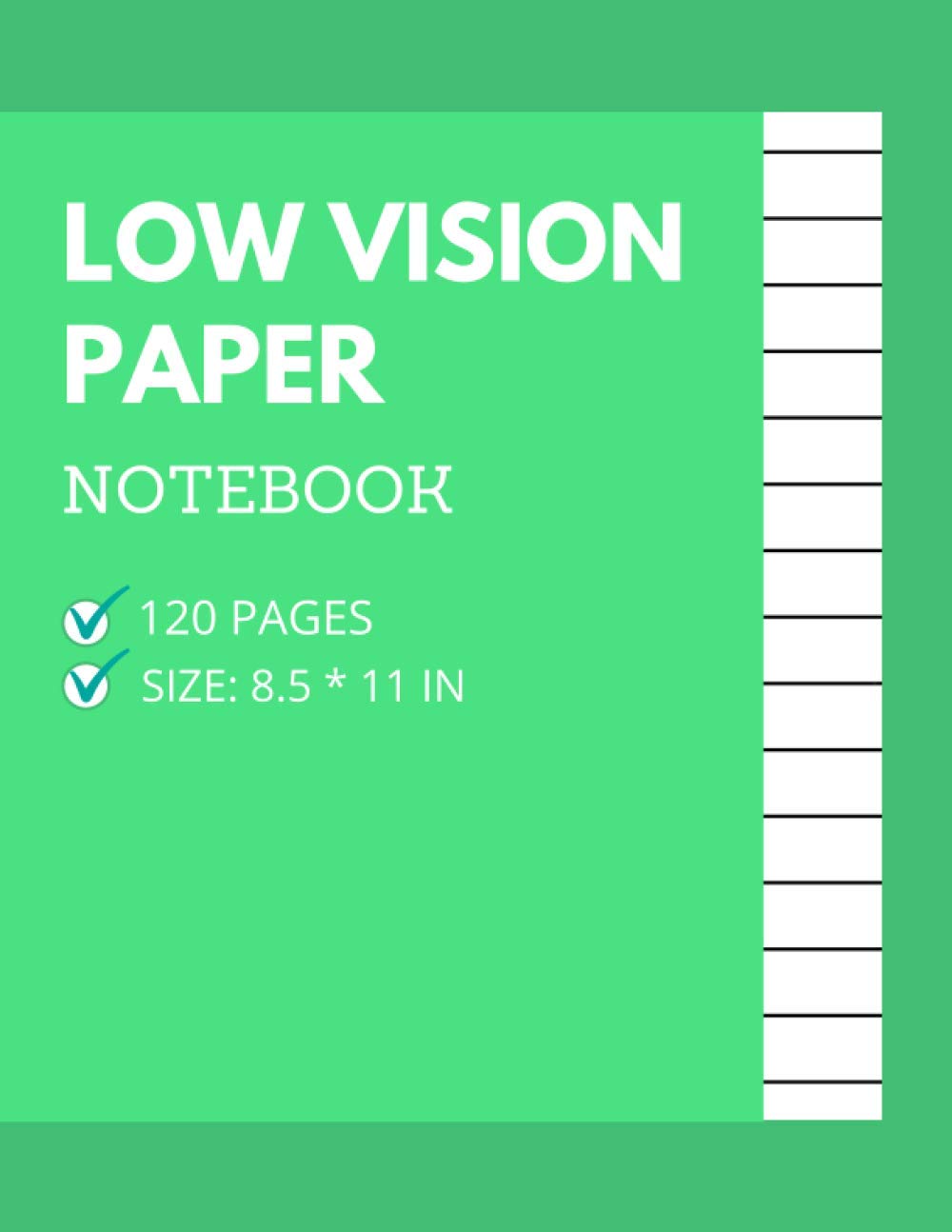 Low Vision Notebook: Notebook for people with low vision