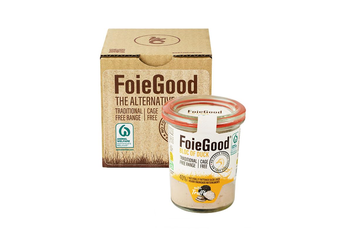 FoieGood Bloc d'Anatra al Tartufo - Paté d’Anatra al Tartufo – Texture Cremosa – Senza Alimentazione Forzata – Benessere Animale Certificato Welfair®
