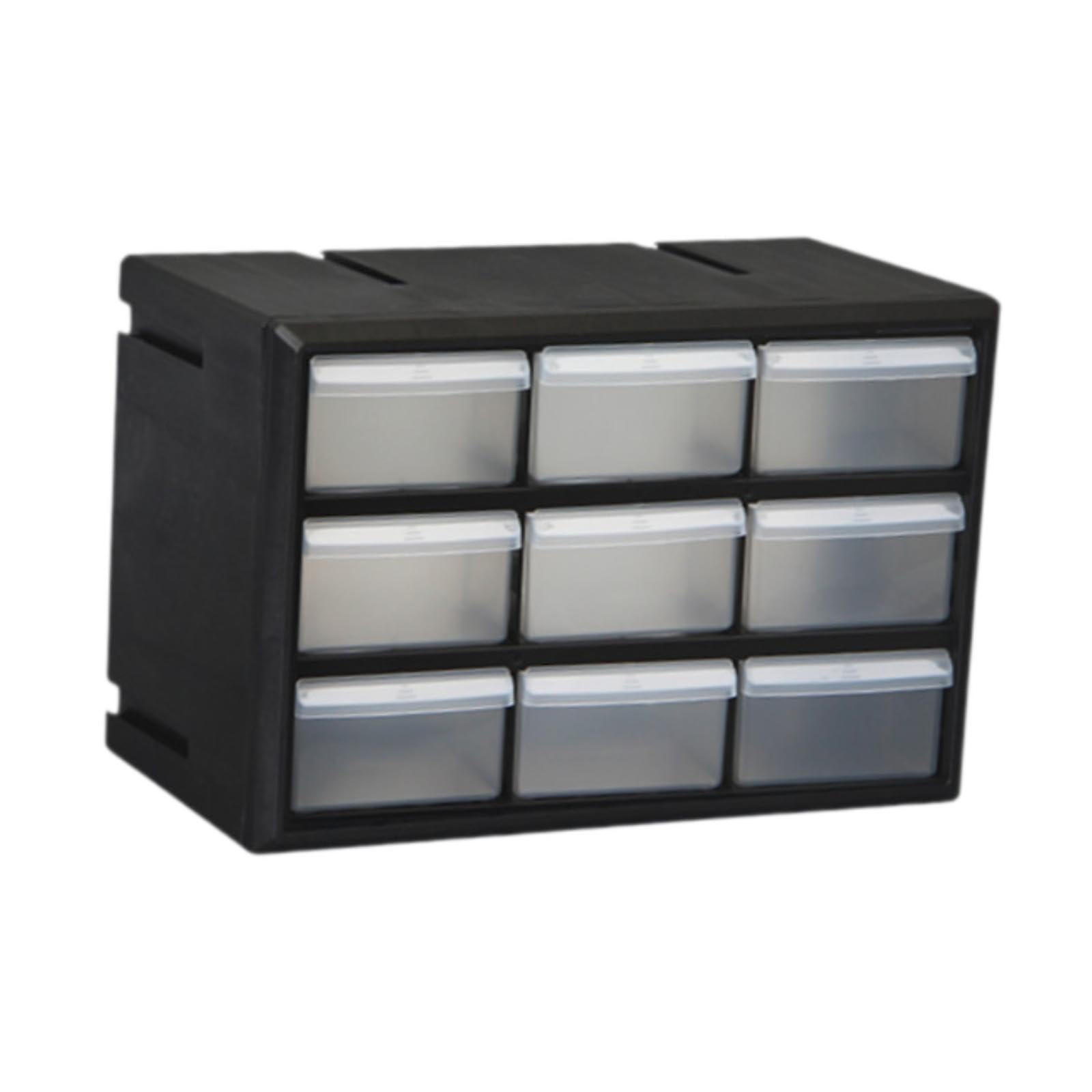 Organizador de Cajones para Armario, Organización de Garaje, Caja de Herramientas de Pared para Tuercas, Objetos Pequeños, Tornillos, Y Maquil, 9 Cajones