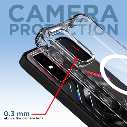 Image of Pikkme Back Cover for Infinix GT 30 Pro 5G Mag-Safe Shockproof PC + TPU Protective Case Magnetic Support Bumper Case (Transparent Mag-Safe)