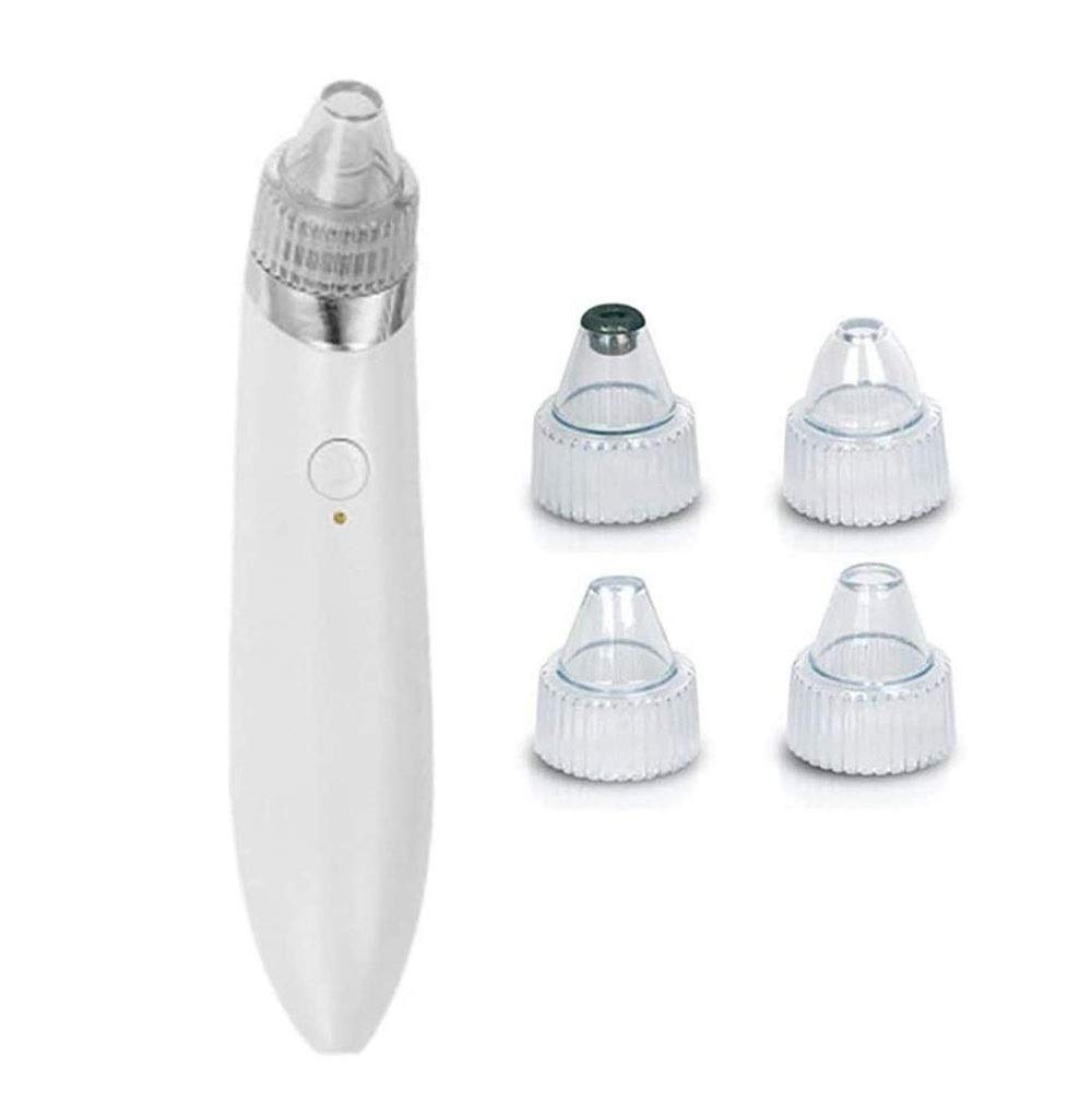 Blackhead Remover POVE Vacuum Cleaner - Electric Vacuum Cleaner Blackhead Vacuum Face Blackhead PORE Cleaner White Vacuum Cleaner USB Removal Tool and 4 Different Suction Shapes