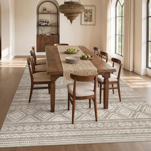 Image of cotiled Boho 5x8 Area Rugs for Living Room: Soft Moroccan Washable Rug
