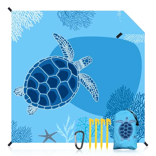 Manta de playa, resistente al agua, manta de picnic 210 x 200, manta de playa sin arena, plegable, esterilla de playa, manta de pícnic, manta de camping, manta aislante térmico, para playa, senderismo