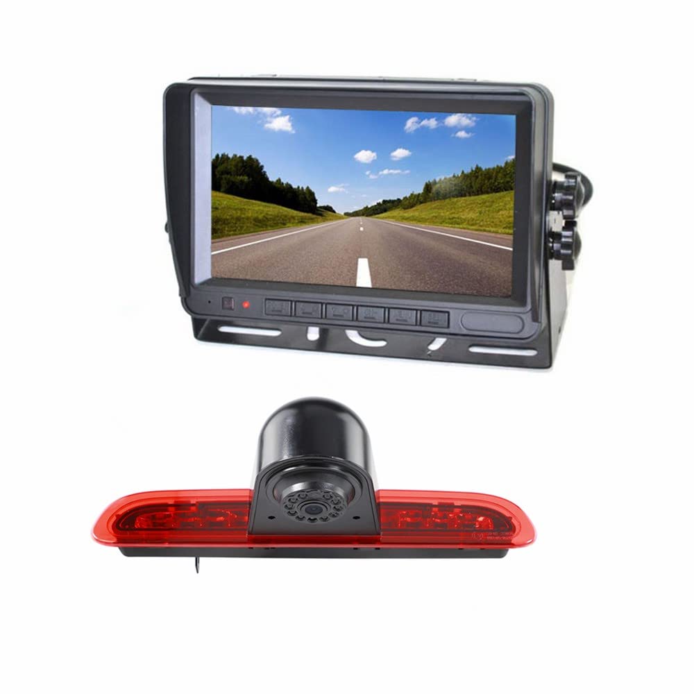 VS534M Cámara de marcha atrás de luz de freno y monitor de visión trasera de 7 pulgadas para Toyota Hiace 2005-2018