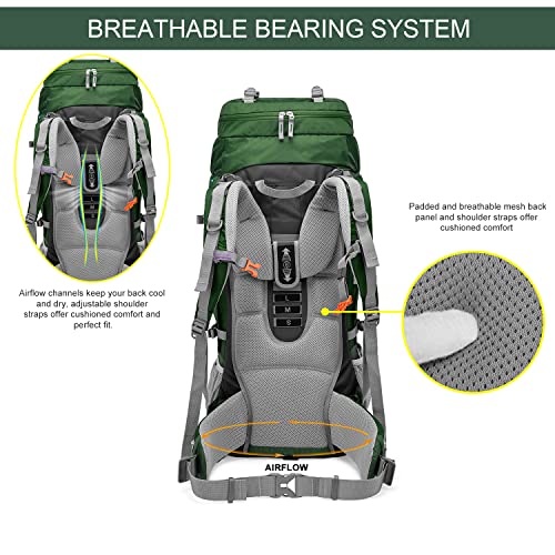 MOUNTAINTOP Trekkingrucksack 80 Liter für Reisen und Outdoor-Aktivitäten