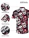 Goodstoworld Camisas Halloween Cráneo Estampada Hombre Camisas Casual Hombre Cara Calabaza Playa...