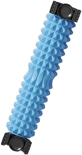 Rodillo de espuma portátil con ventosa para masaje muscular y terapia de puntos de activación de dientes de sierra (azul)