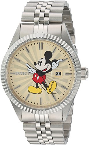 Invicta Men's Disney Limited Edition Quartz Watch with Stainless-Steel Strap, Silver, 8 (Model: 22769)