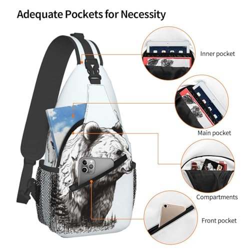 Bolso de Pecho Cruzado para Hombre, Mochila Sling miniatura 4