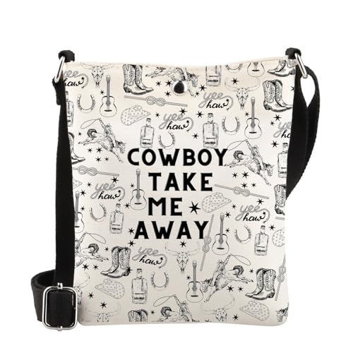 WSNANG Cowboy Take Me Away Crossbody Bag Western Country Music Shoulder Bag Country Concert Gift Country Music Lover Gift