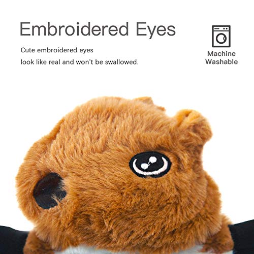 SHARLOVY Dog Squeaky Toys 5 Pack, Pet Crinkle Toy No Stuffing Animals Plush, Dog Chew for Large and Medium, Small Puppy Teething for Boredom