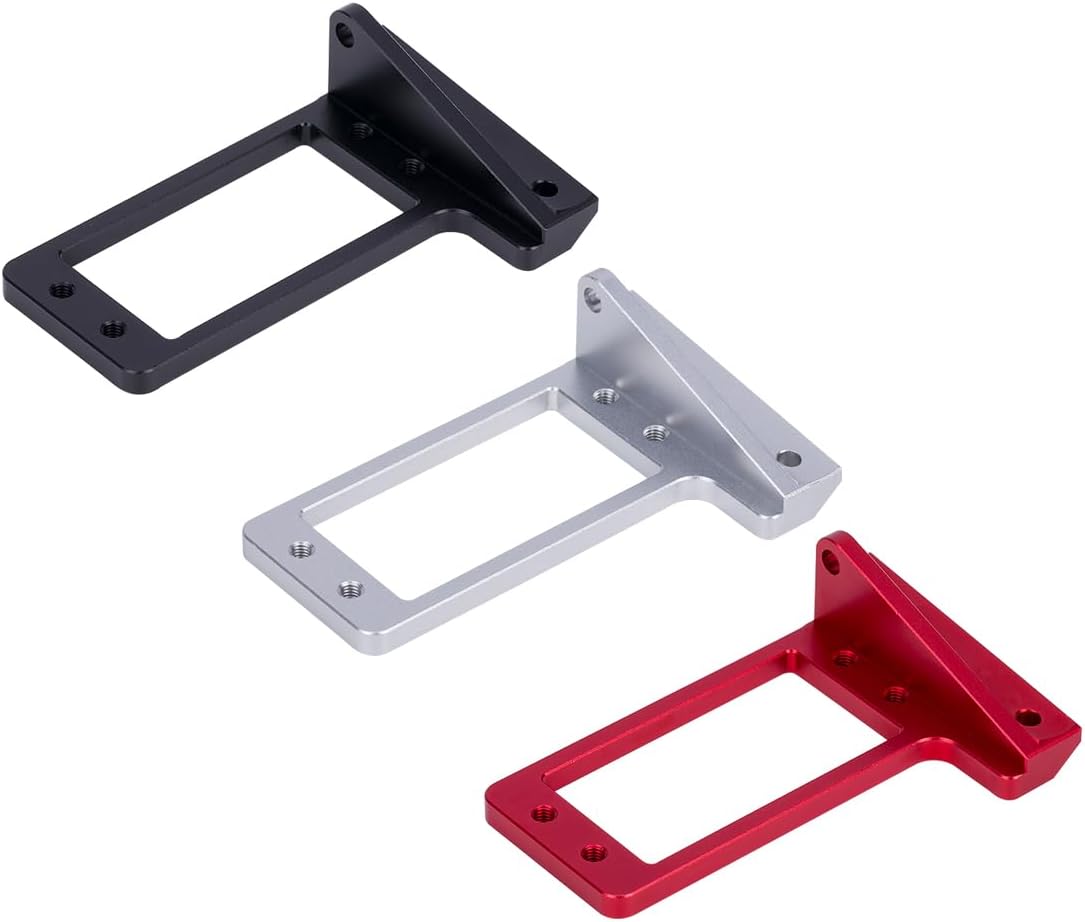 1/10 RC Servo Mount, Aluminum Front Axle BAT Servo Mount Low Center of Gravity for 1/10 RC Crawler Car VP Capra F9 DIY LCG Chassis Upgrade Parts(Red)