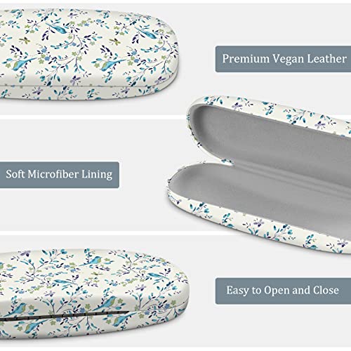 Image of FINTIE Hard Shell Eyeglasses Case, Portable Protective Glasses Cover Eyeglass Holder Box with Cleaning Cloth for Men Women
