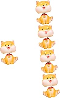 Toyvian 5 Peças Enfeites De Cachorro De Desenho Animado Balançando Cabeça Balançando Cabeça De Estatueta Para Mesa De Carro Topper Painel Simulação De Cachorro Balançando Cabeça Cachorro