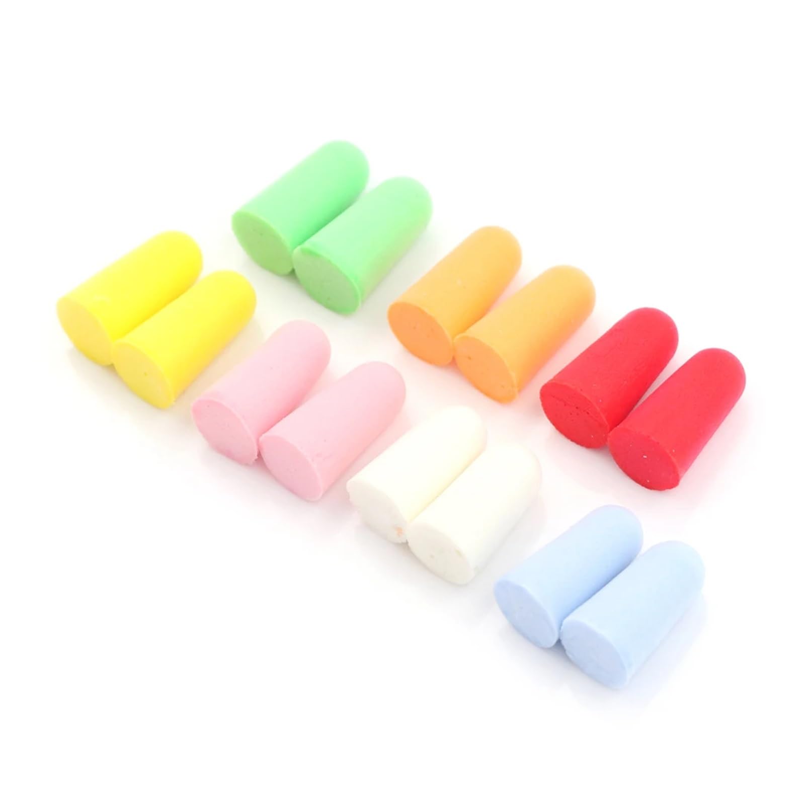 Tapones para los oídos para dormir, 10 pares de tapones cómodos para los oídos de espuma de reducción de ruido, tapones para los oídos suaves para dormir lento (rojo)