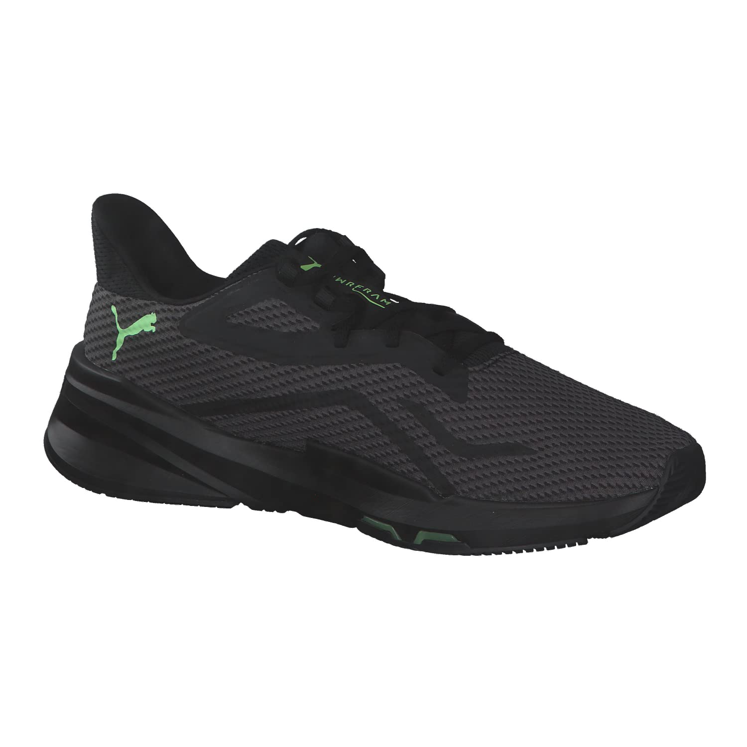 PUMA Męskie buty gimnastyczne Pwrframe Tr, Puma Black Fizzy Lime - 44 EU