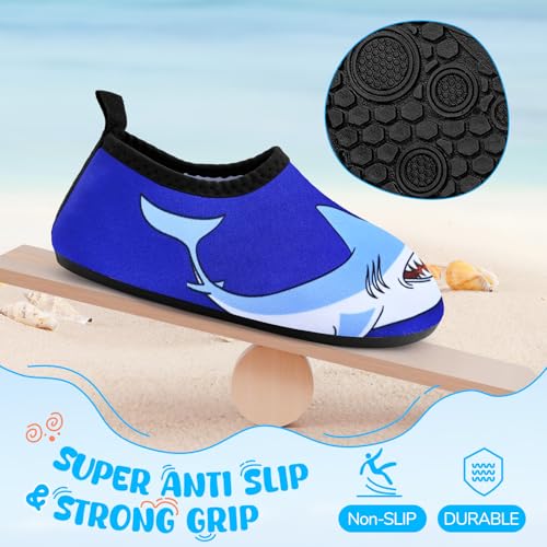 Image of Kids Boys Girls Swim Water Shoes, Toddler Kids Swim Water Shoes Non-Slip Quick Dry Beach Shoes,Barefoot Sports Shoes Aqua Socks for Beach Outdoor Sports