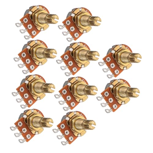 10pezzi Potenziometri Per Chitarra Ak Corti Con Albero Zigrinato Ricambi Per Strumenti Musicali Elettrici Facili Da Installare Alta Affidabilità e Stabilità