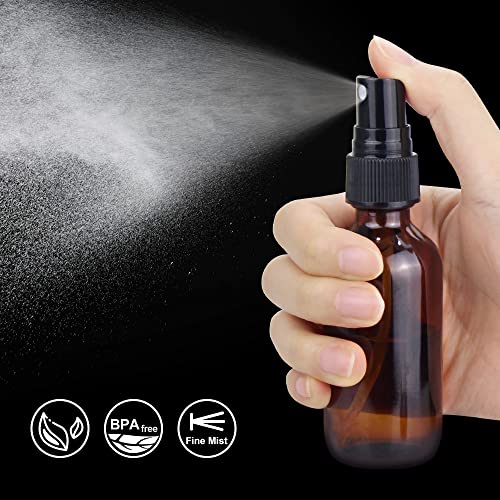 Wedama Spray Bottle, 4 oz Fine Mist Glass Spray Bottles, Little Refillable Liquid Containers for Watering Flowers Cleaning (16 Pack, Amber) by Wedama - Image 3