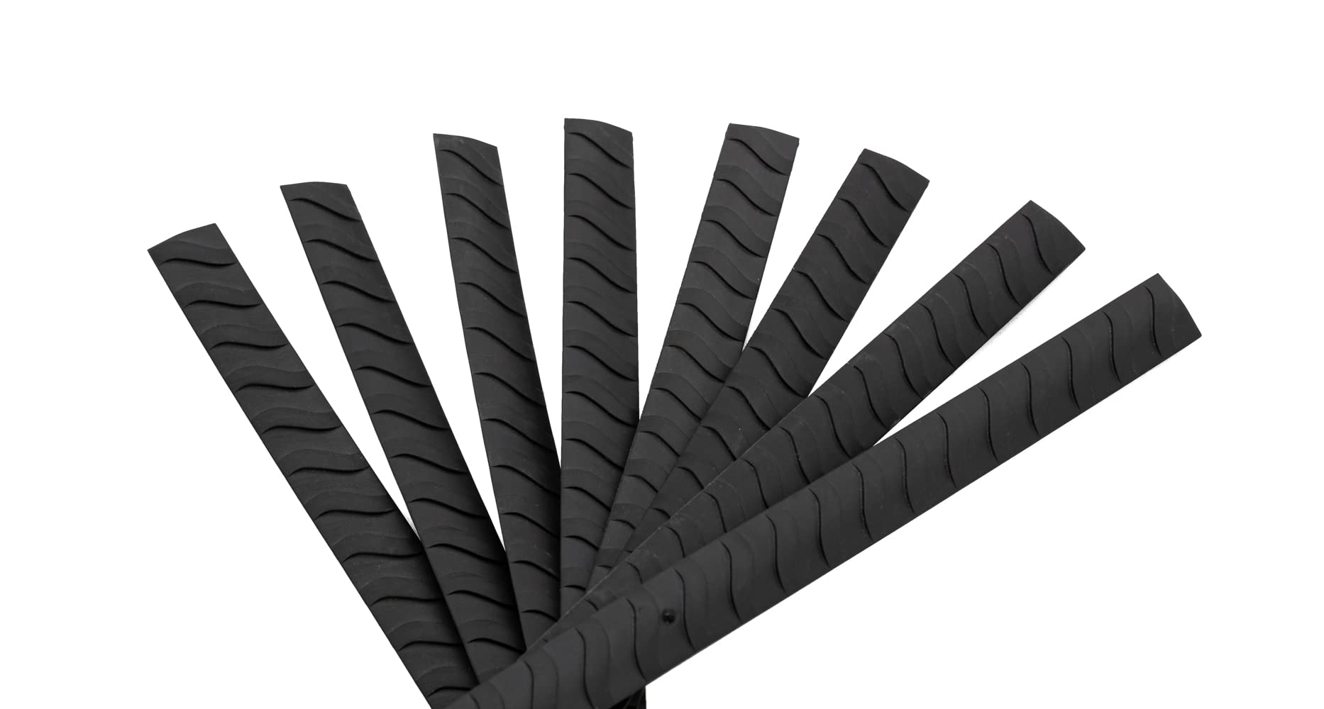 Rhino Rack 8-Pack Vortex Generating Rubber Strips 40cm (15.75") Long Each Strip, for 126" Total Length of Vortex Strips (320cm Total), Black (VA-VGS8)