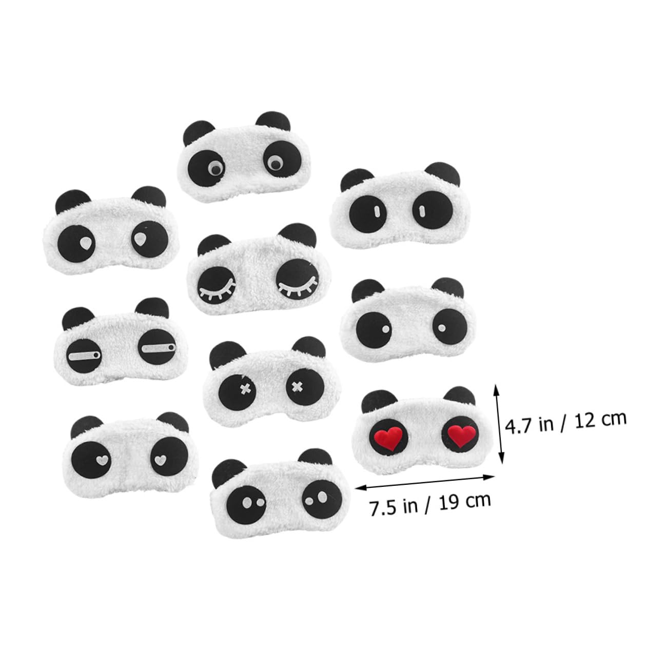 Healeved 30stücke Panda Schlafmaske Für Junge Mädchen Teiliges Mit Lustigen Cartoon-designs Verstellbar Weich Und Bequem Für Reisen Hause Augenbinde Für Süße Träume