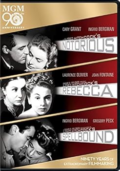 DVD Hitchcock Triple Feature (Notorious, Rebecca, Spellbound) MGM 90th Anniversary Book