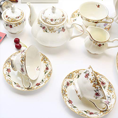 Juego de taza de café hogar, Set de té por la tarde-A - Imagen 4