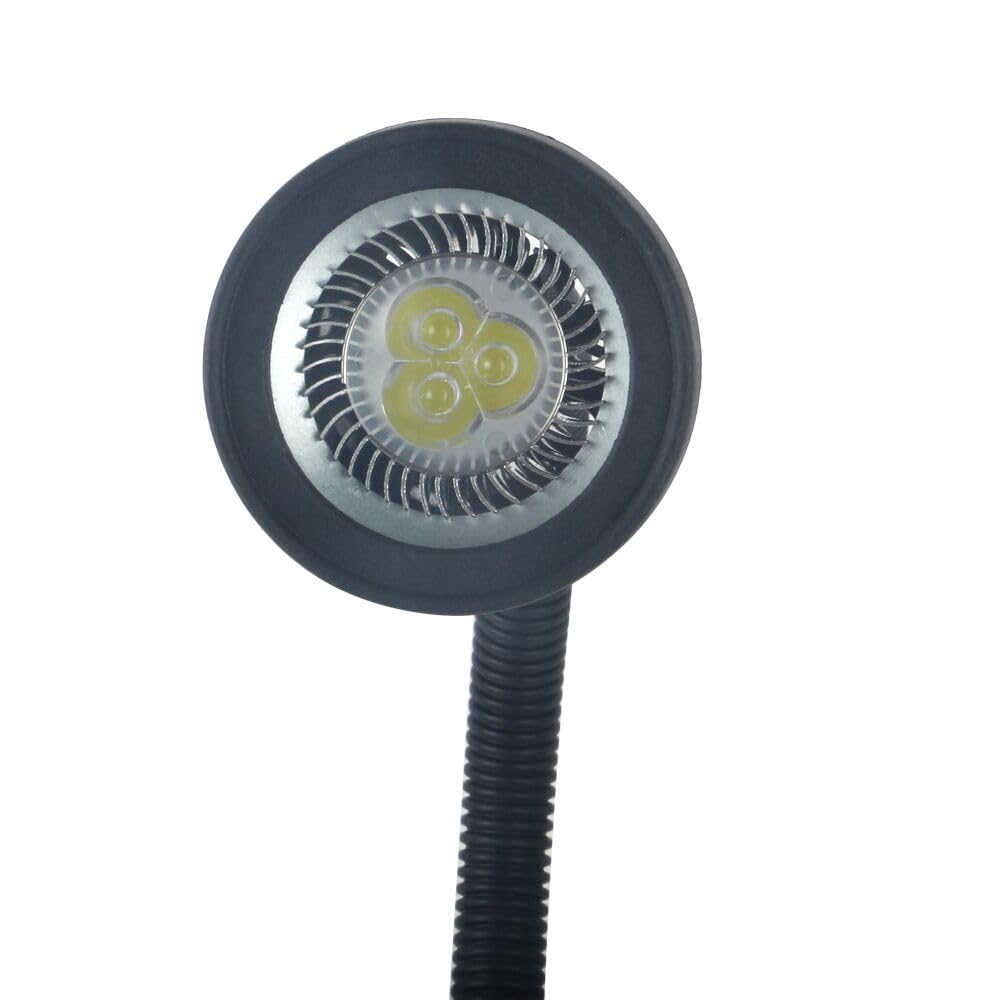 Máquina magnética luz 5W 24V 23,6 pulgadas led flexible cuello de ganso luz de trabajo con base magnética 500 lúmenes Iluminación industrial (23.6 inches)