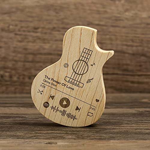 Boîte à médiators en bois personnalisé avec 3 médiators Spotify, boîte à médiators en bois pour guitare électrique… - Les Beatles, Paul McCartney, John Lennon, RIngo Starr, George Harrison Boîte à médiators en bois personnalisé avec 3 médiators Spotify, boîte à médiators en bois pour guitare électrique… – Image 7