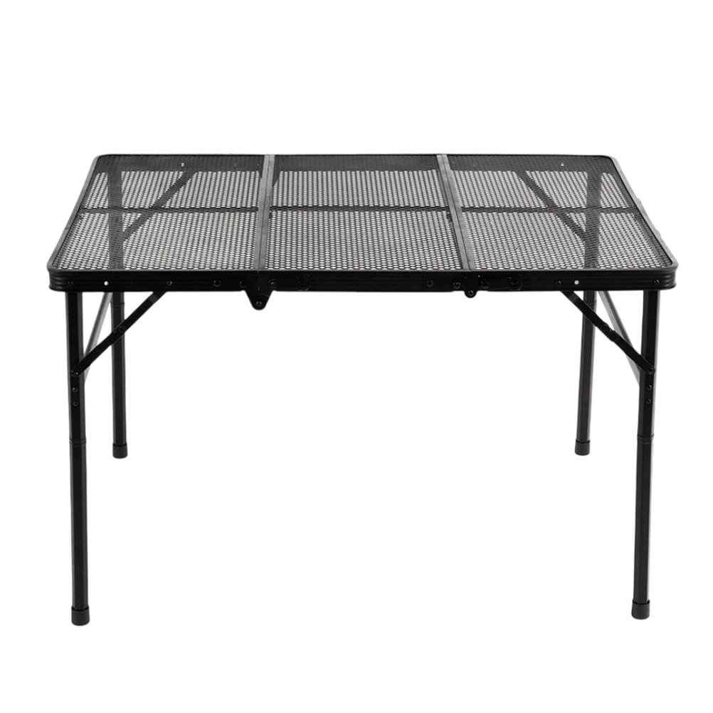 Table de camping pliable AIZYR réglable en hauteur avec plateau maille