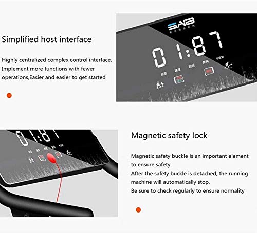 Treadmill,Treadmill Motorised Running Jogging Walking Ultra Thin and Silent,Intended for Home/Office,Multifunctional Walking Machine - Afbeelding 5