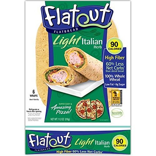 FLAT OUT Flatbread Lite Italian Herb, 11.2 oz, 6 ct