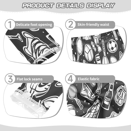 Bolaz Toddler Girls Leggings Printed Yoga Pants Leggings Football Sport Line for Kids3