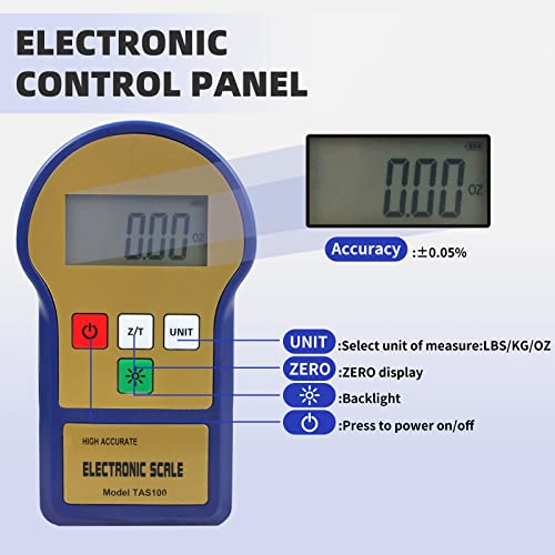 Bacoeng Digital Electronic Refrigerant Charging Weight Scale 220Lbs For Hvac Auto Ac Freon Recovery With Auto Shut-Off, Back Light, 9V Battery And Portable Case #TOP3