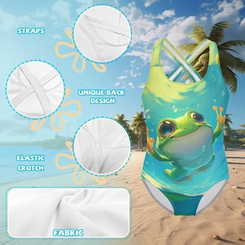Image of Girls One Piece Swimsuits Size 5-14 Kawaii Gymnastics Leotard for Beach Vacations