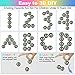YISHIDANY 21Pcs Magnet Rainbow Ball Fidget Toy, DIY Hematite Stones Toys for Adults, Science Kit for Anxiety Relief, Magnetic Rattle Snake Birthday Easter Gift Egg Filler Stuffer Party Favors