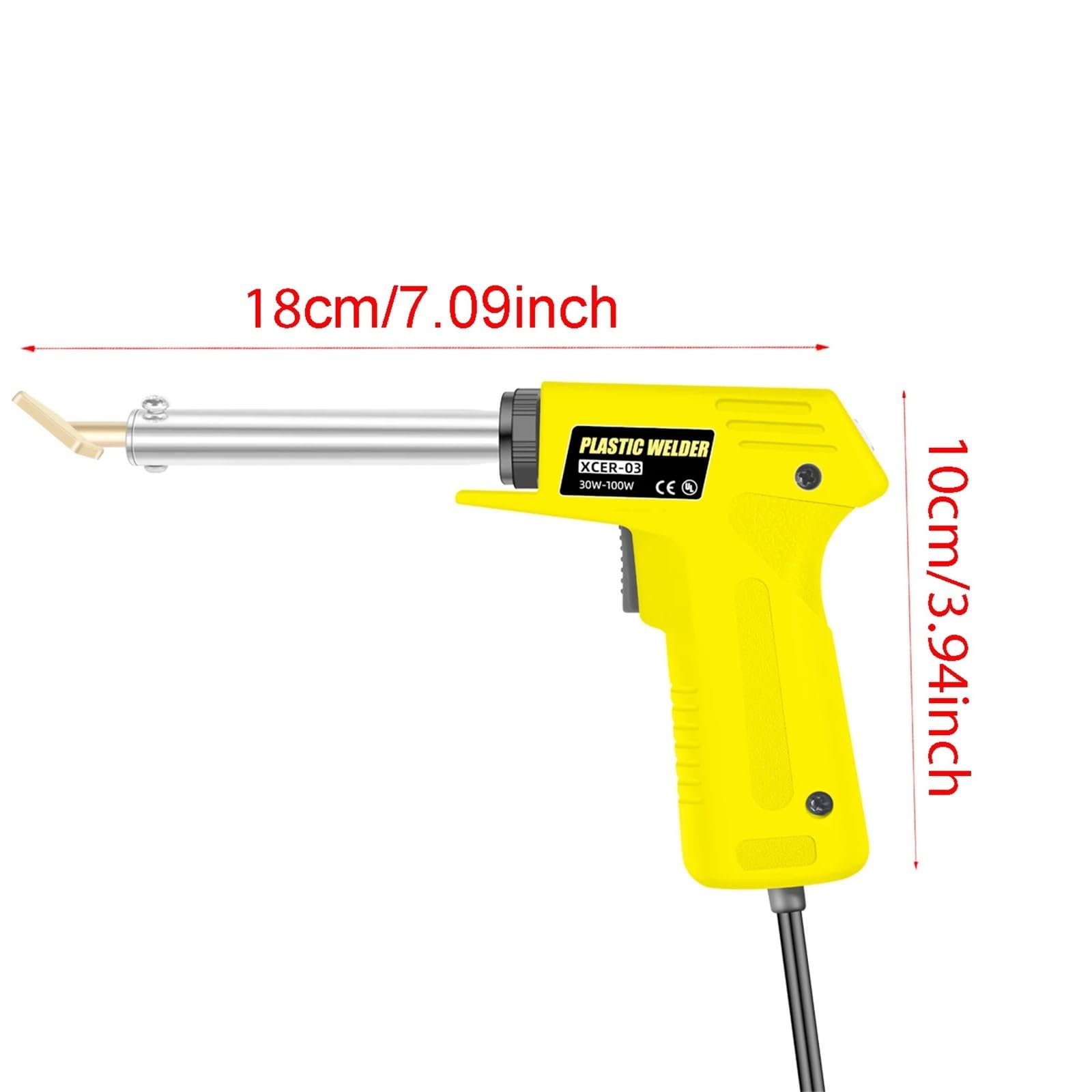 Kit per saldatura plastica 100W-30W, saldatore per plastica, kit per saldatore per paraurti auto, cruscotto Saldatrice per plastica