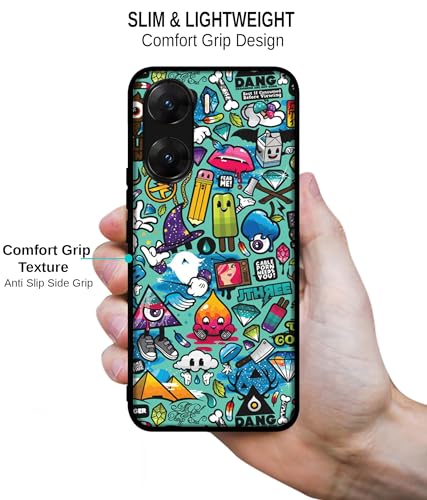 Image of Crazy Design Premium 2D Printed Metal Back Case Cover for Vivo V29E 5G