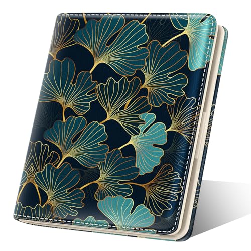 Womens Wallet, RFID Small Card Wallets for Women, Slim Thin Bifold Leather Credit Card Holder Wallet, Cute Compact Wallet Ladies Mini Purse with Zipper Coin Pocket & ID Window(Lucky Green Leaf)