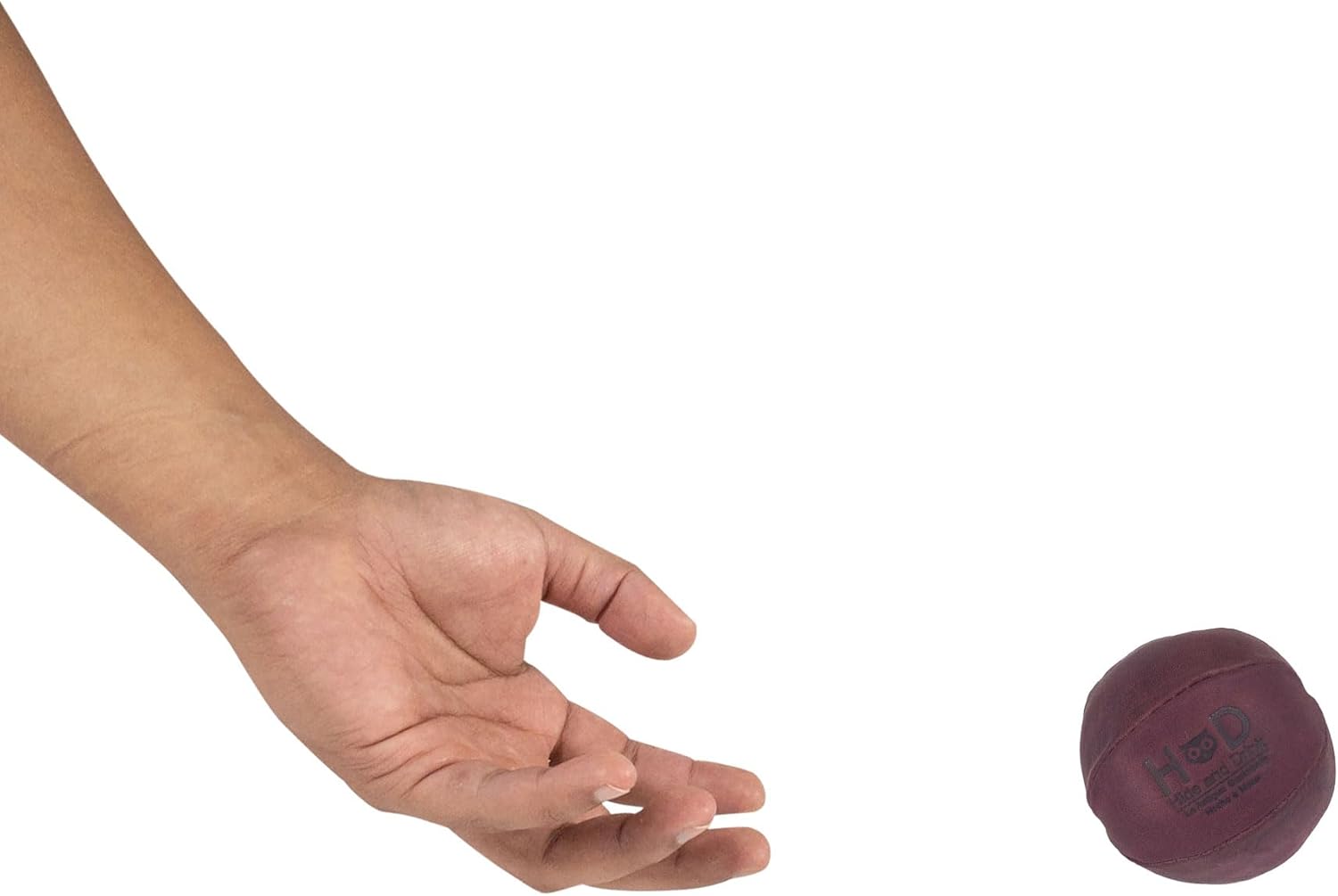 Hide & Drink, Stress Ball, Relieve Fidgeting and Anxiety, Exercise Hand, Squishy Tension Accessory, Great for the Office, Classic Style, Full Grain Leather, Handmade, Sangria