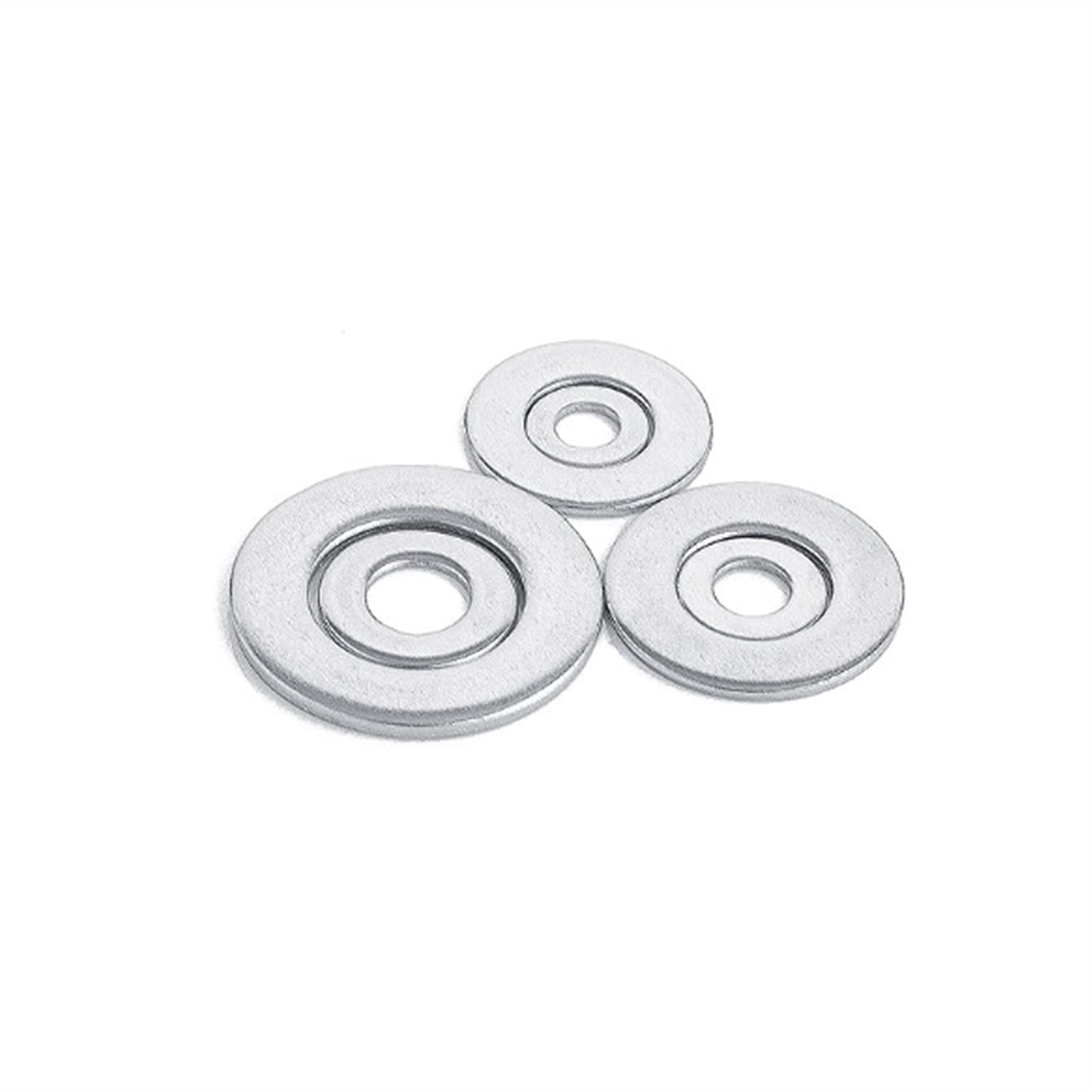 Zkenshan-Arandela Plana M4 M5 M6 M7 M8 M10 M12 M14 M16 M17 M18 M20 Lavadora de Sellado Plana de Aluminio Espesor de Junta 1.5mm, 100pcs / Lote, Buena Resistencia al Desgaste