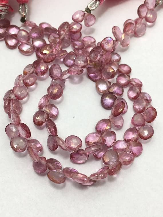 Cuentas de mineral rosa natural que no pierden el color para pulseras duraderas 1