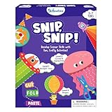 Skillmatics Scissor Skills Activity Book - Snip Snip, Stocking Stuffers, 25 Fun Cutting & Creative Activities, Fine Motor Skills, Felt Craft Kit, Christmas Gifts for Kids Ages 3, 4, 5, 6, 7