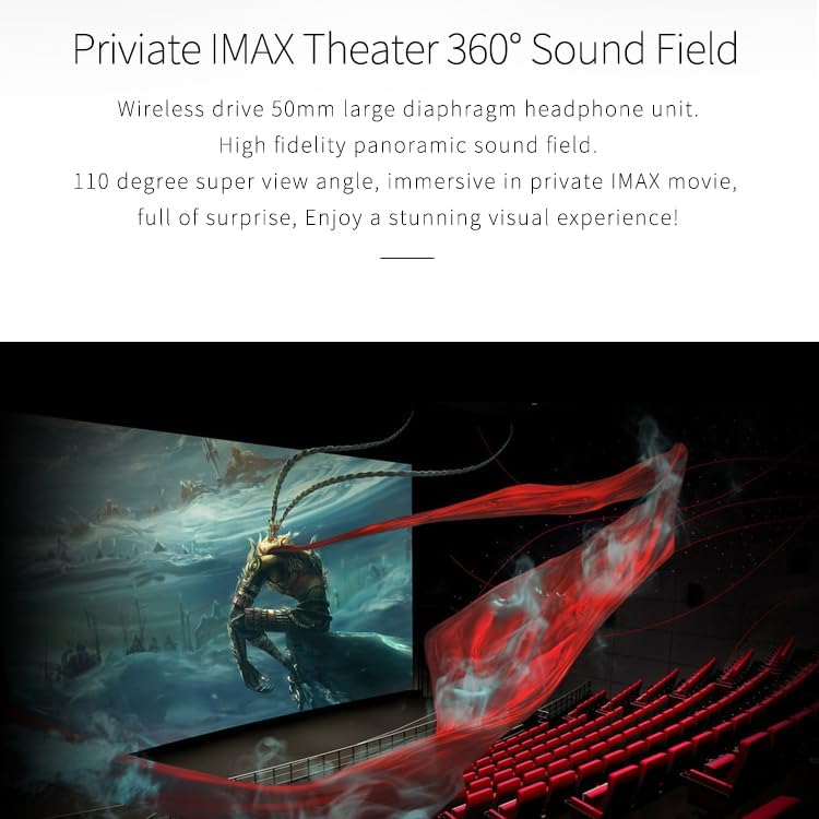 VR Headset for iPhone & Android Phones with Wireless Headphones, Virtual Reality Goggles Set for 4.5