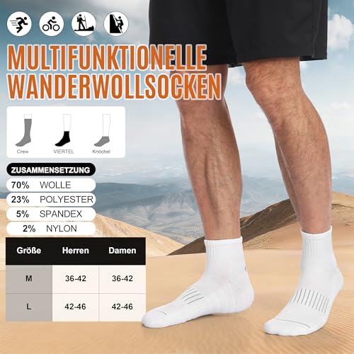 Natugloe Merino Wandersocken Damen Herren 5 Paar – Bild 4