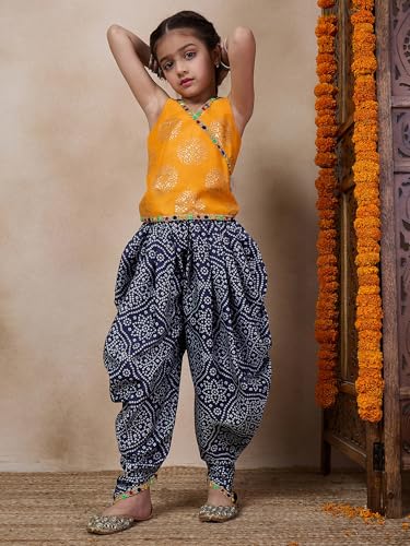 Image of PS PEACHES Girls Dhoti Set
